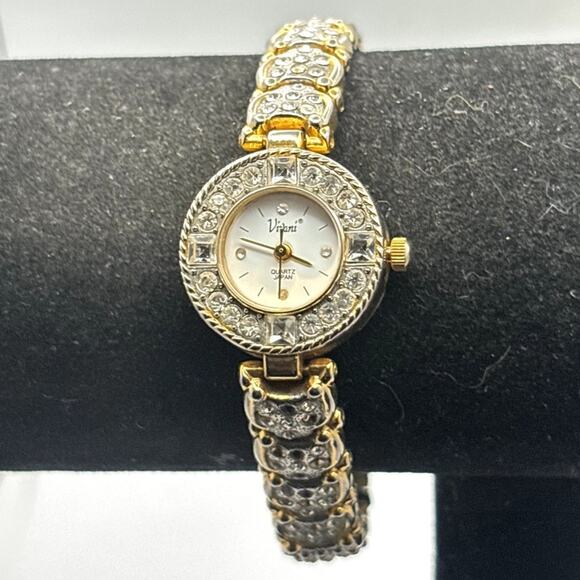 Vivani Gold Crystal Watch - Picture 1 of 3